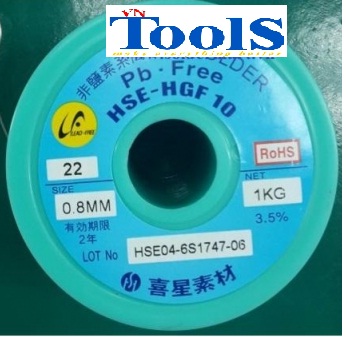 Thiếc hàn cuộn không chì Heesung LFM22 HSE-HGF10